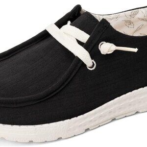 Women's Canvas Loafers Low Top Slip On Casual Breathable Walking Flats Shoes
